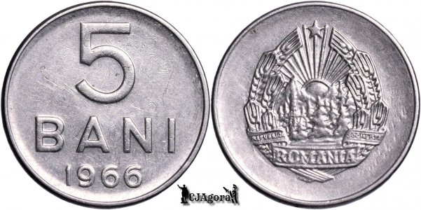 1966, 5 Bani - RSR - Romania