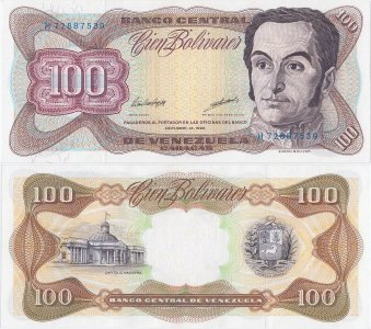 1998 (13 October), 100 Bolívares (P-66g) - Venezuela