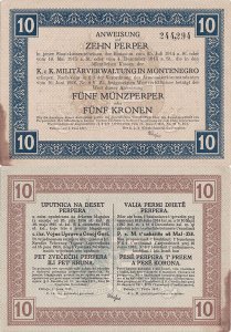 1917, 10 perpera (P-M151) - Muntenegru