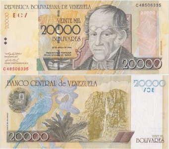 2004 (25 May), 20,000 Bolívares (P-86c) - Venezuela