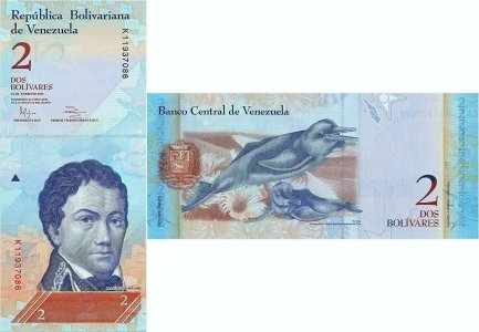 2012 (31 Ianuarie), 2 Bolívares (P-88d) - Venezuela
