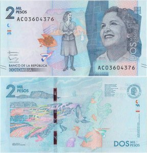 2015 (19 August), 2,000 Pesos (P-458a) - Columbia