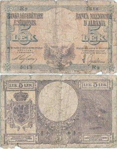 1942, 5 lek (P-10) - Albania