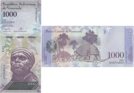 2017 (23 Martie), 1,000 Bolívares (P-95b) - Venezuela