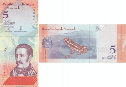 2018 (15 Ianuarie) , 5 bolívares (P-102a) - Venezuela