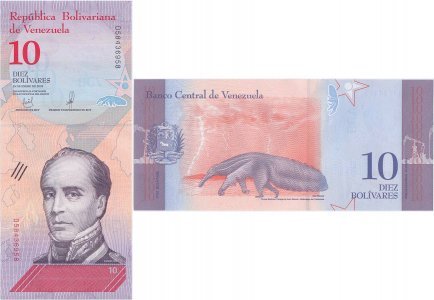 2018 (15 Ianuarie), 10 Bolívares (P-103a) - Venezuela