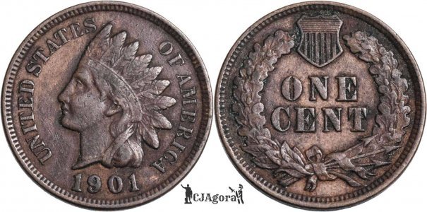 1901, 1 cent (Indian Head Cent) - Statele Unite ale Americii