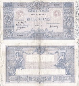 1926 (8 May), 1.000 francs (P-67j.5) - France