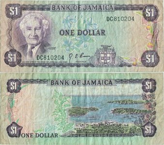 1976, 1 dollar (P-59a) - Jamaica