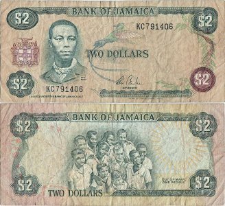 1982, 2 dollars (P-65b) - Jamaica