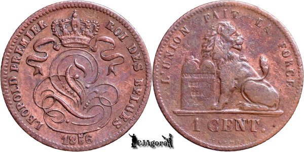 1856, 1 Centime - Léopold I - Kingdom of Belgium
