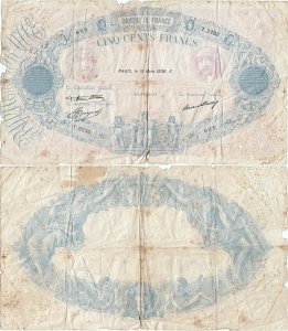 1936 (19 March), 500 Francs (P-66m.1) - France