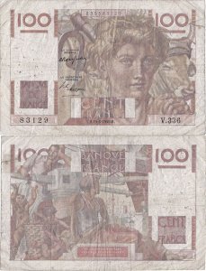 1949 (19 May), 100 francs (P-128b.7) - France