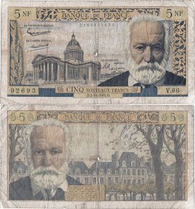 1961 (2 November), 5 nouveaux francs (P-141a.4) - France