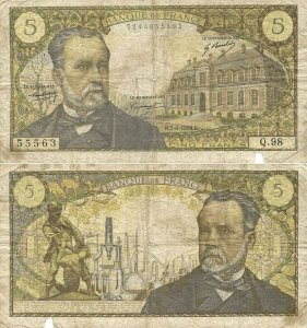 1969 (5 June) , 5 francs (P-146b.1) - France