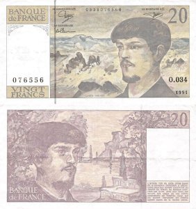1991, 20 francs (P-151e) - France