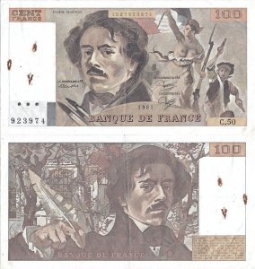 1981, 100 francs (P-154b.3) - France