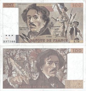 1984, 100 francs (P-154b.6) - France