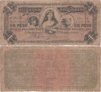 1884 (1 Octombrie), 1 peso (P-S1566) - Argentina