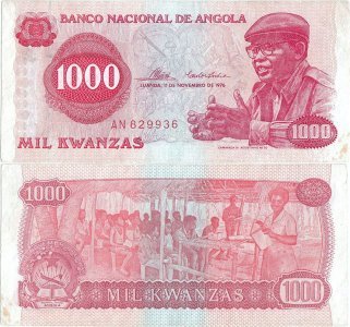 1976 (11 Noiembrie) , 1,000 kwanzas (P-113a) - Angola