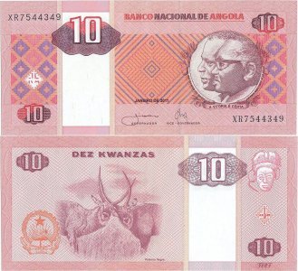 2011 (Ianuarie), 10 kwanzas (P-145c) - Angola