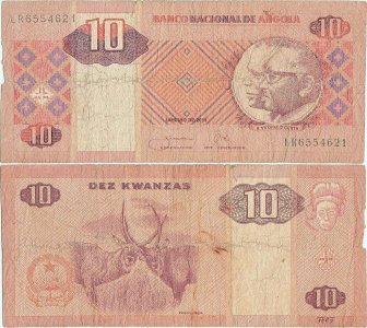 2011 (Ianuarie), 10 kwanzas (P-145c) - Angola