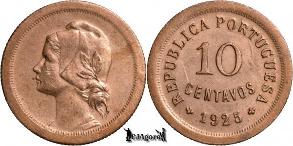 1925, 10 Centavos - Portugalia