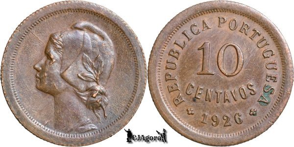 1926, 10 Centavos - Portugalia