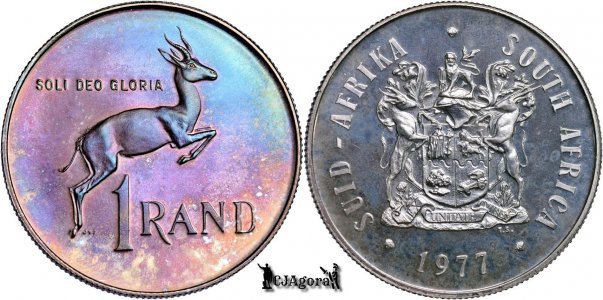 1977, 1 Rand (Hern#D294) - Africa de Sud - Proof CAMEO