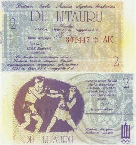 1991, 2 Litauru (LIT-011) - Lituania