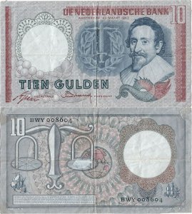 1953 (23 March), 10 gulden (P-85) - Netherlands
