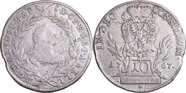 1767 - 10 kreuzer - Maximilian III Joseph - Electoratul Bavariei
