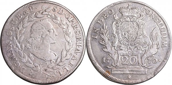 1770 - 20 kreuzer - Maximilian III Joseph -Electoratul Bavariei