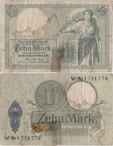 1906 (6 October), 10 mark (P-9b) - Germany
