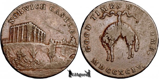 1794, ½ Penny - Norfolk – Norwich - Kingdom of Great Britain