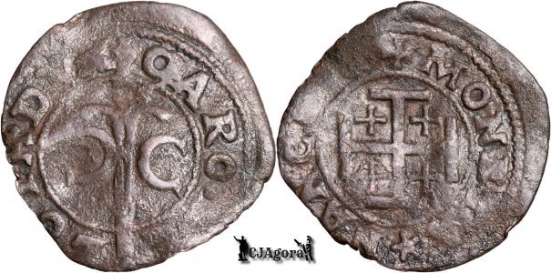 1582, Double Denier - Carol al III-lea - Ducatul Lorenei (superioare) - var. legendă