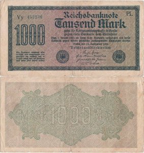 1922 (15 September), 1.000 Mark (P-76e.1.1) - Germany