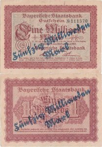 1923 (20 Septembrie), 50.000.000.000 Mark (Keller 3657.i) - München (Bayern, Germania)