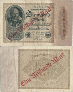 1923 (September), 1,000,000,000 mark (P-113a/2) - Germany