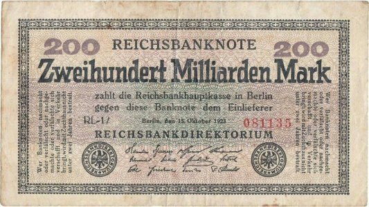 1923 (15 October), 200.000.000.000 mark (P-121c) - Germany