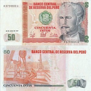 1987 (26 Iunie), 50 intis (P-131b) - Peru