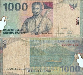 2000, 1.000 rupiah (P-141a) - Indonesia