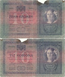 1904 (2 Ianuarie), 10 kronen (P-9) - Imperiul Austro-Ungar