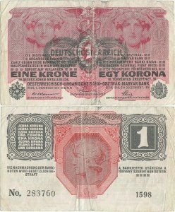 1919, 1 krone (P-49) - Austria