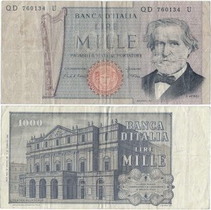 1981 (30 May), 1.000 lire (P-101h) - Italy