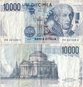 1984 (3 Septembrie), 10.000 lire (P-112d.1) - Italia