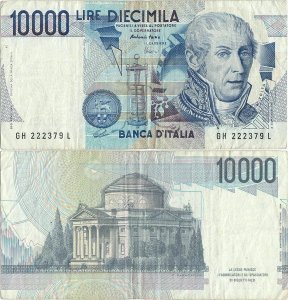 1984 (3 September), 10.000 lire (P-112d.1) - Italy