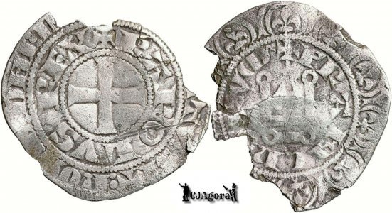 1323-1328, Maille Blanche - Carol al IV-lea - Regatul Franței - var. +FRANChORVM