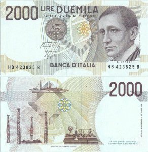 1990, 2.000 lire (P-115a.2) - Italy