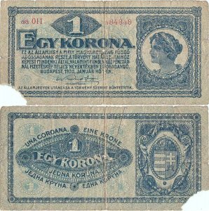 1920 (1 January), 1 korona (P-57) - Hungary